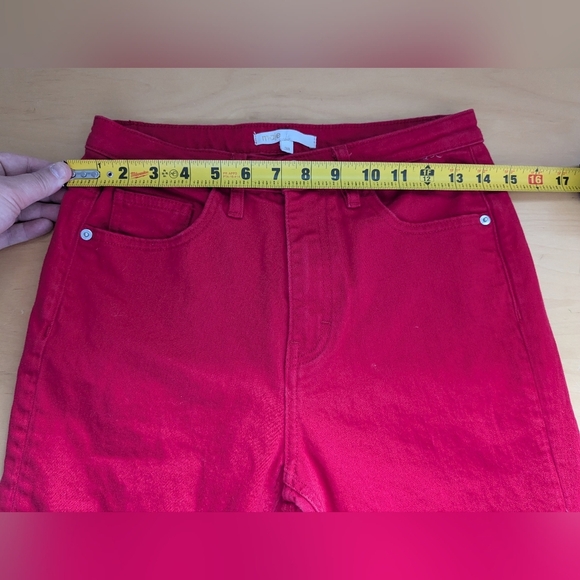 MAJE Crop Wide Leg Red Summer Pants Size 38 = Medium Or 6-8 99% Cotton - Picture 11 of 14